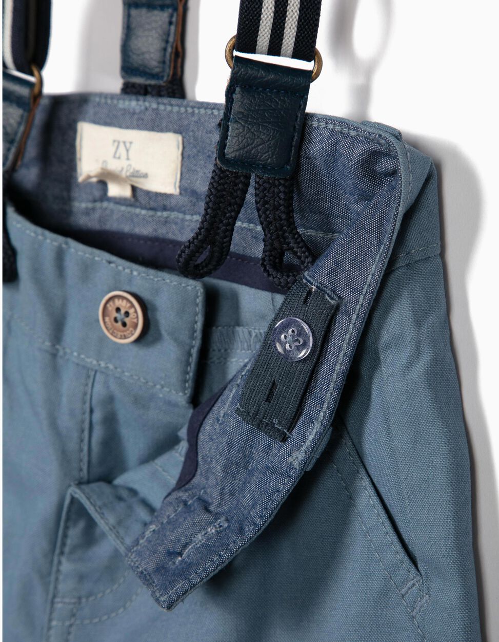 Zippy - SHORTS WITH SUSPENDERS FOR BABY BOYS, BLUE 3