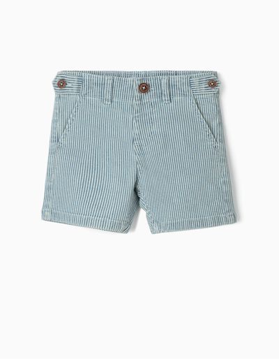 ZIPPY - STRIPED SHORTS FOR BABY BOYS, BLUE 2