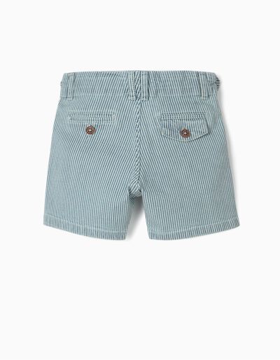 ZIPPY - STRIPED SHORTS FOR BABY BOYS, BLUE 3