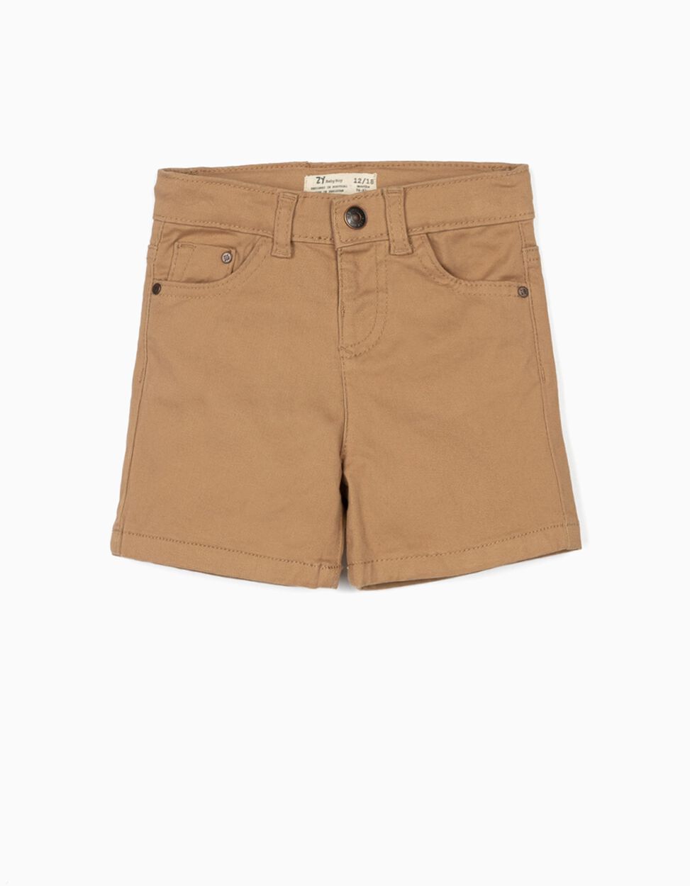 ZIPPY - TWILL SHORTS FOR BABY BOYS, CAMEL