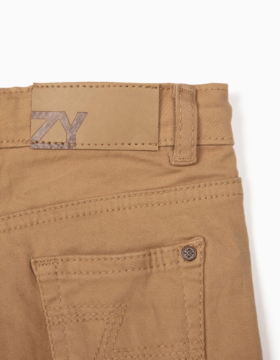 ZIPPY - TWILL SHORTS FOR BABY BOYS, CAMEL 4