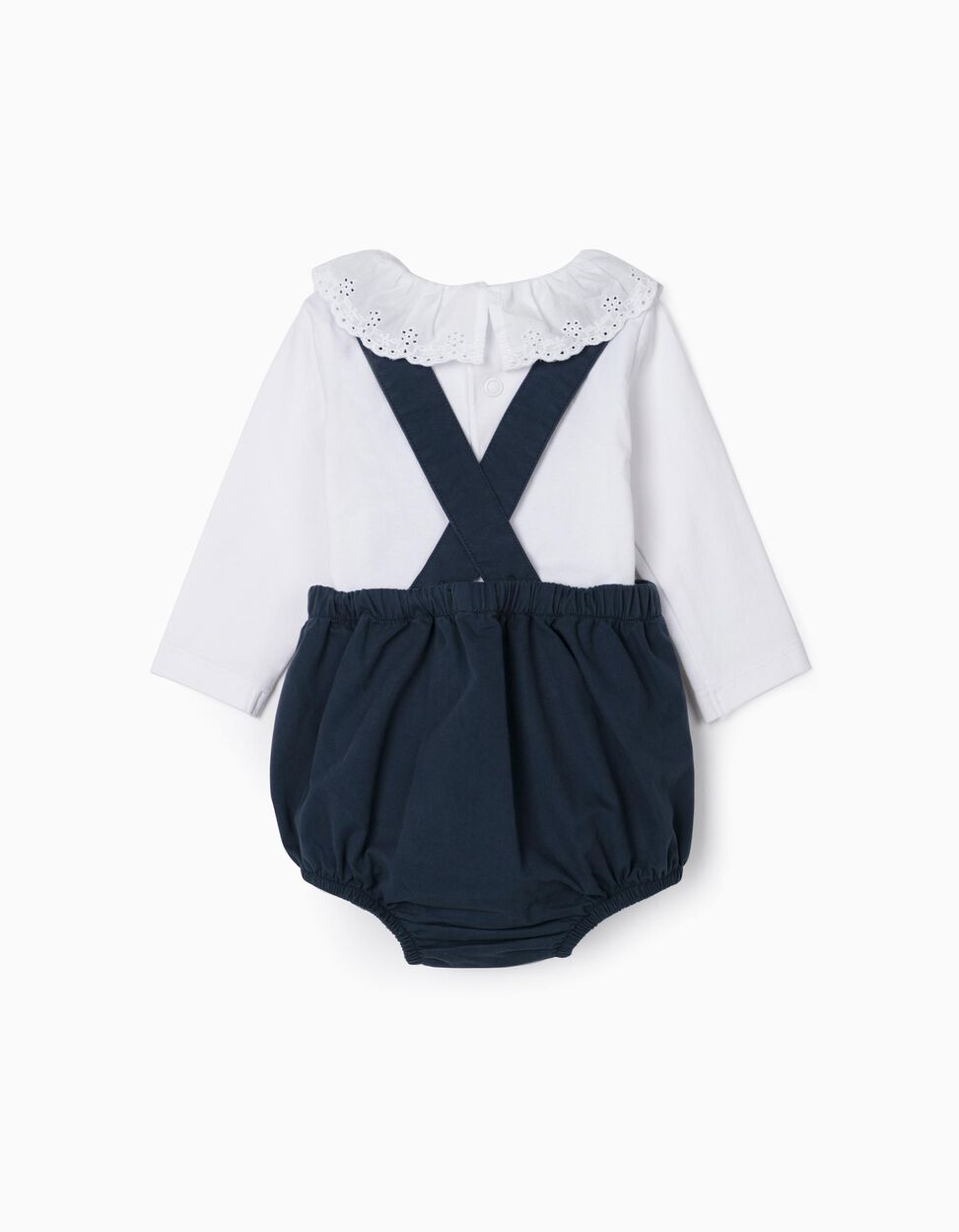 Zippy - EMBROIDERED JUMPSUIT &amp; BODYSUIT FOR NEWBORN BABY GIRLS, BLUE/WHITE 2