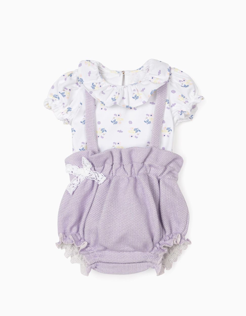 Zippy - SET FOR NEWBORN BABY GIRLS, PURPLE/WHITE