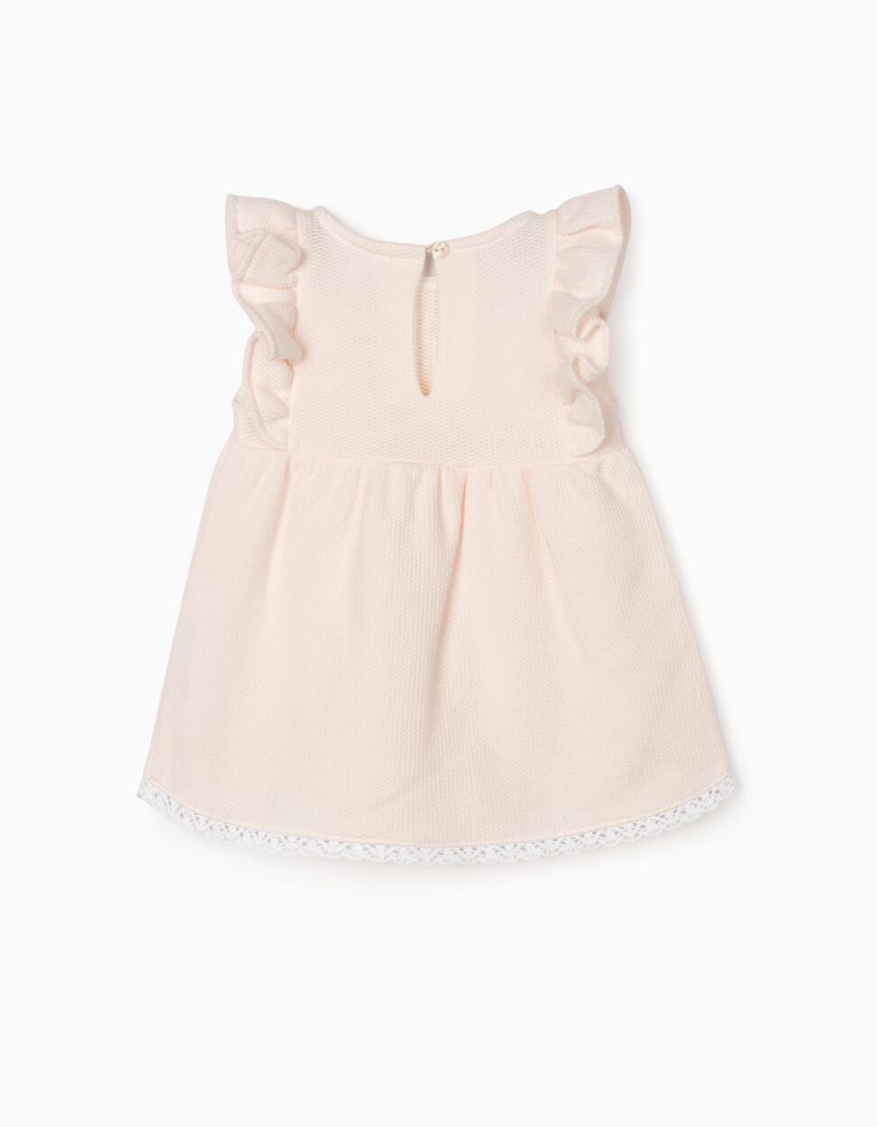 Zippy - KNIT DRESS FOR NEWBORN BABY GIRLS, LIGHT PINK 2