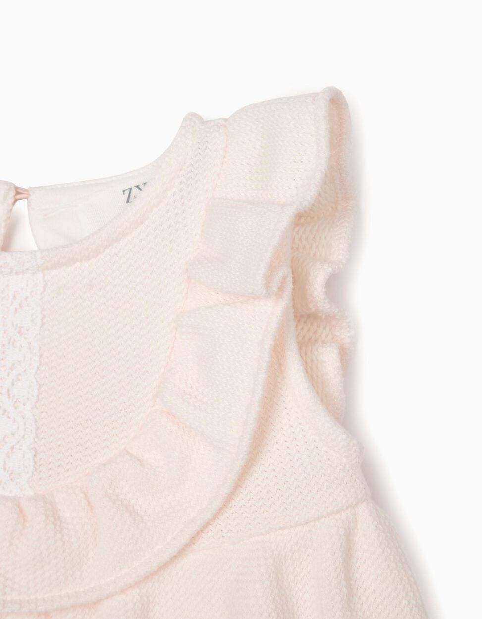 Zippy - KNIT DRESS FOR NEWBORN BABY GIRLS, LIGHT PINK 3