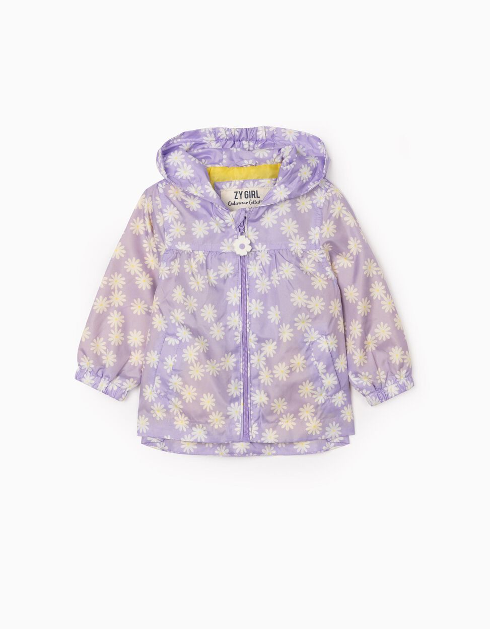 Zippy - HOODED PARKA FOR BABY GIRLS 'FLOWERS', PURPLE