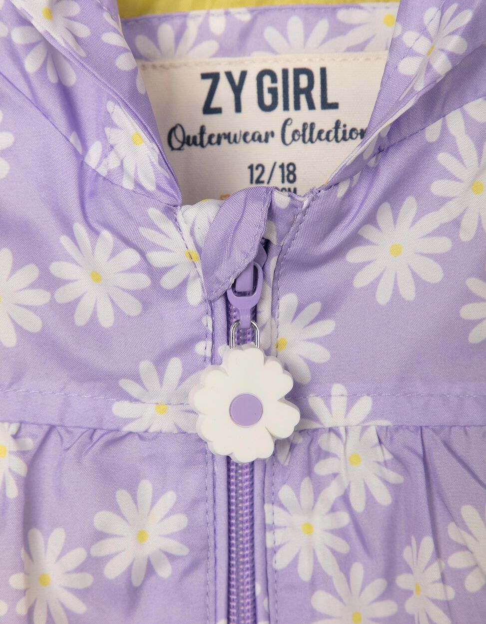 Zippy - HOODED PARKA FOR BABY GIRLS 'FLOWERS', PURPLE 3