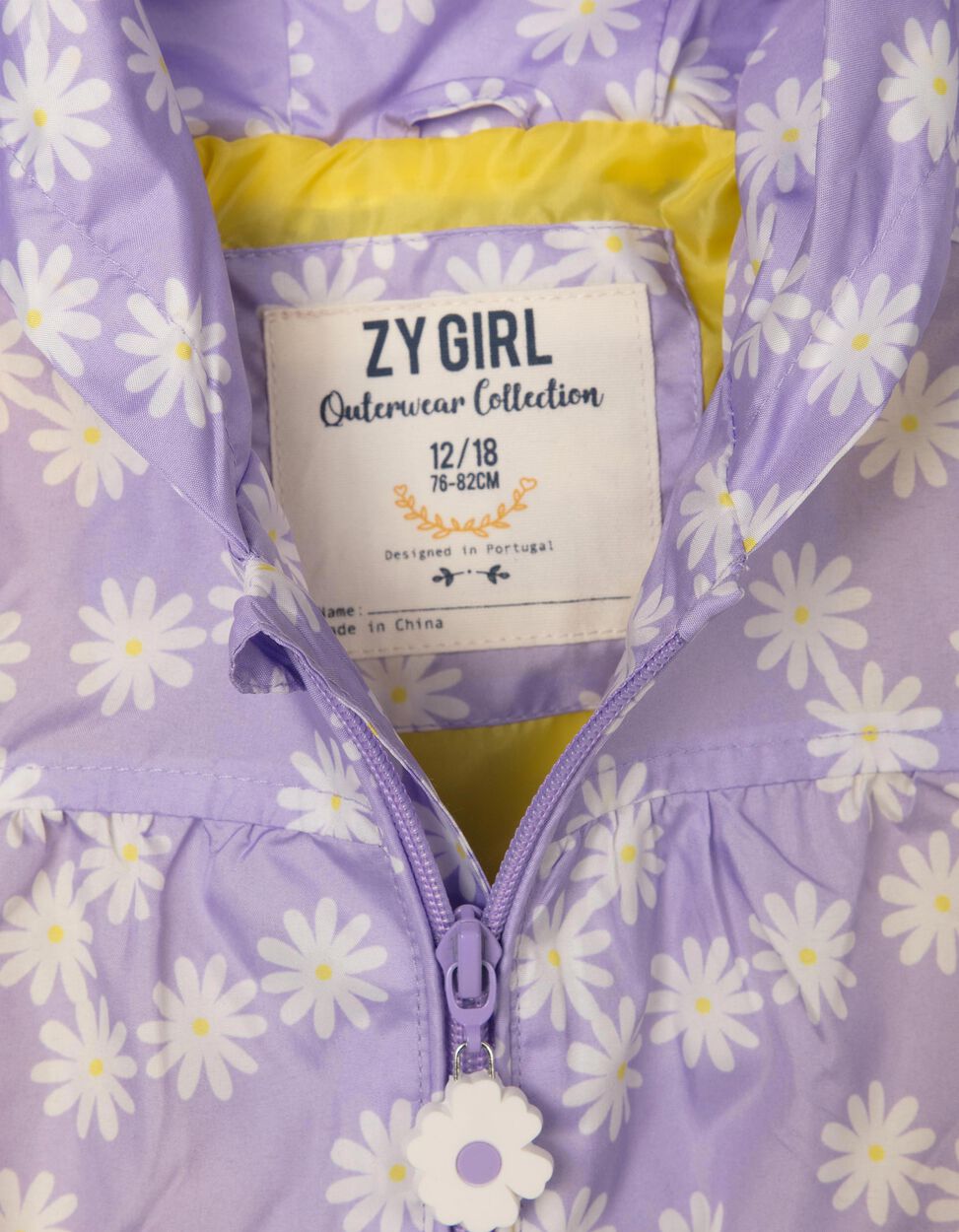 Zippy - HOODED PARKA FOR BABY GIRLS 'FLOWERS', PURPLE 4