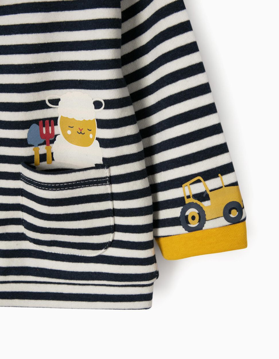 Zippy - CARDIGAN FOR NEWBORN BABY BOYS, BLUE/WHITE/YELLOW 4