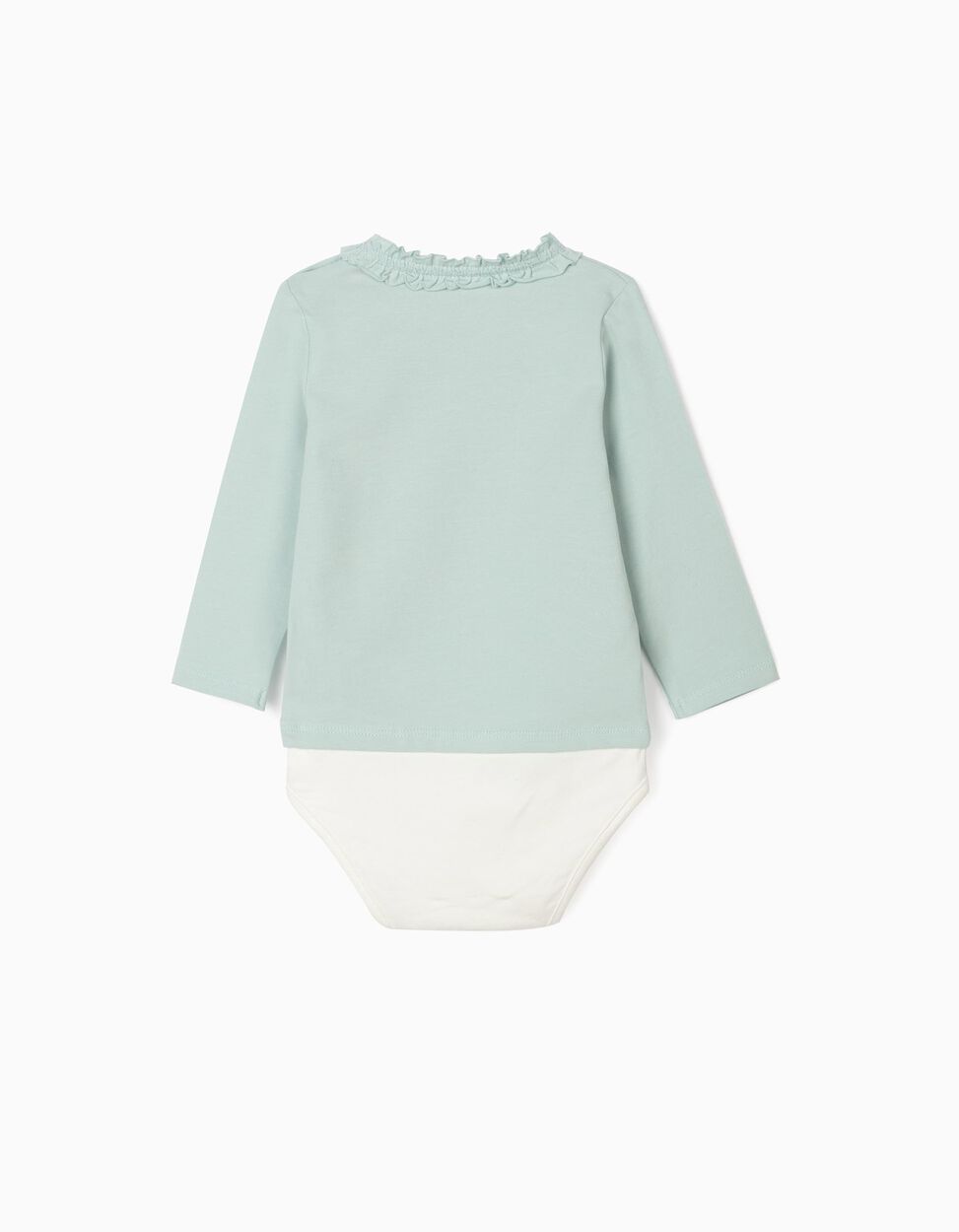 Zippy - BODYSUIT FOR NEWBORN BABY GIRLS, 'HOME', LIGHT BLUE/WHITE 2