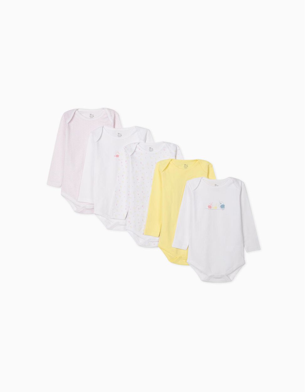 Zippy - 5 BODYSUITS FOR BABY GIRLS 'LITTLE BIRDS', MULTICOLOUR