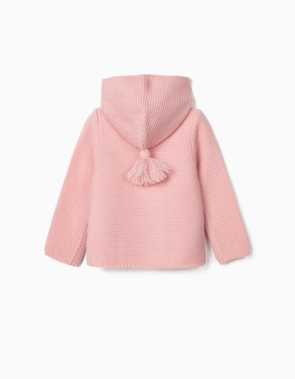 Zippy - HOODED ACRYLIC CARDIGAN FOR NEWBORN BABY GIRLS, PINK 2