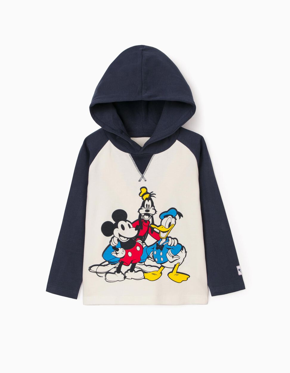 Zippy - LONG SLEEVE TOP FOR BOYS 'MICKEY & FRIENDS', WHITE/BLUE