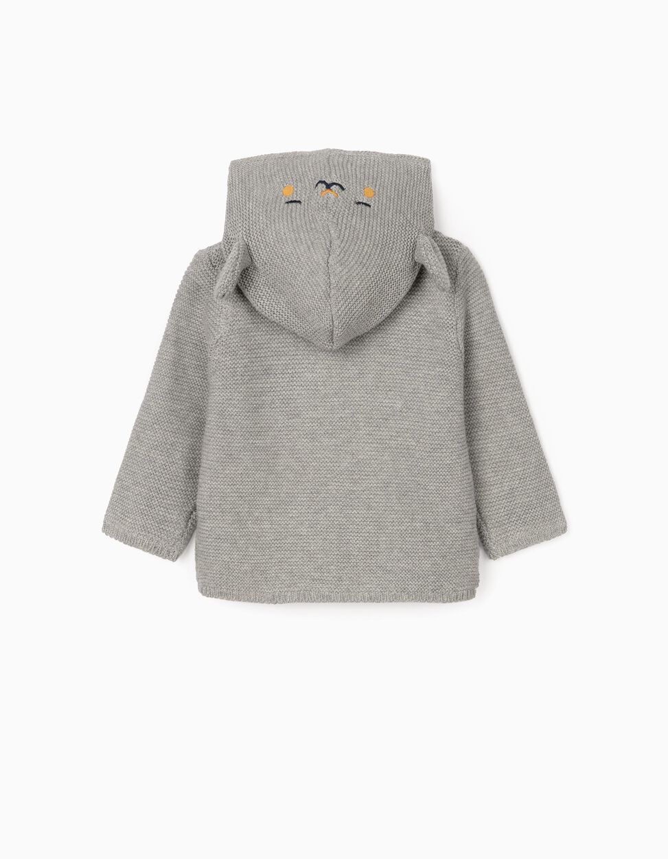 Zippy - HOODED CARDIGAN FOR NEWBORN BABY BOYS, GREY 2