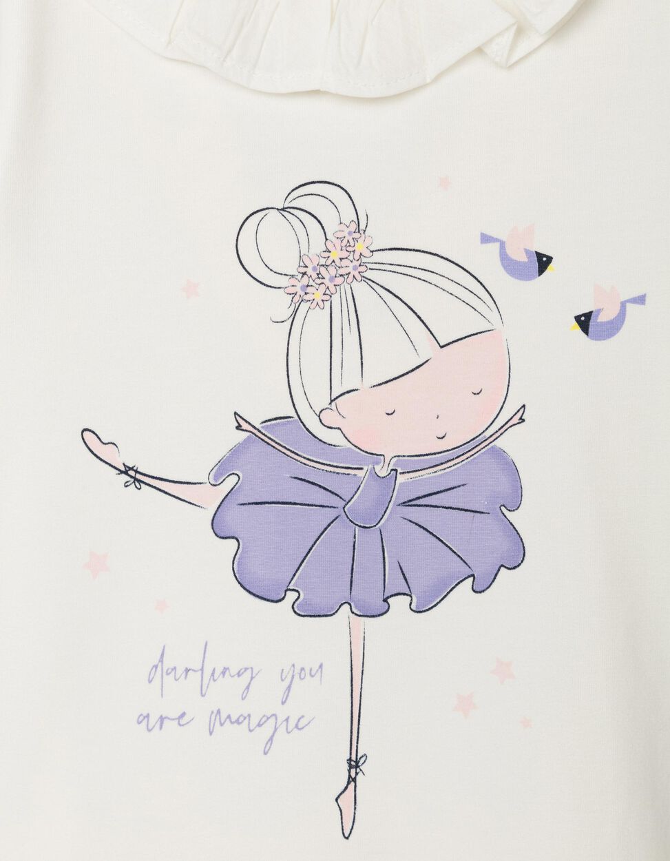 Zippy - T-SHIRT FOR BABY GIRLS, 'BALLERINA', WHITE 3