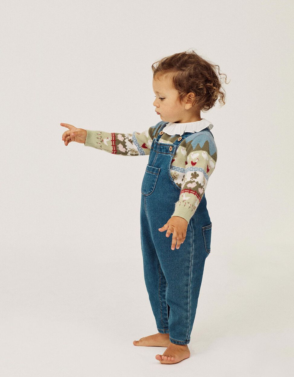 Zippy - DUNGAREES FOR BABY GIRLS, 'COMFORT DENIM', BLUE