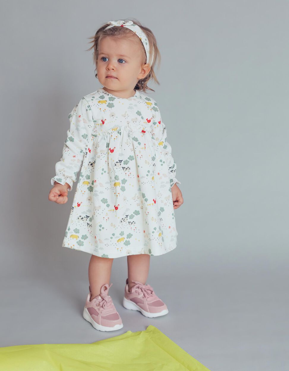 Zippy - DRESS + HEADBAND FOR BABY GIRLS, BEIGE 4