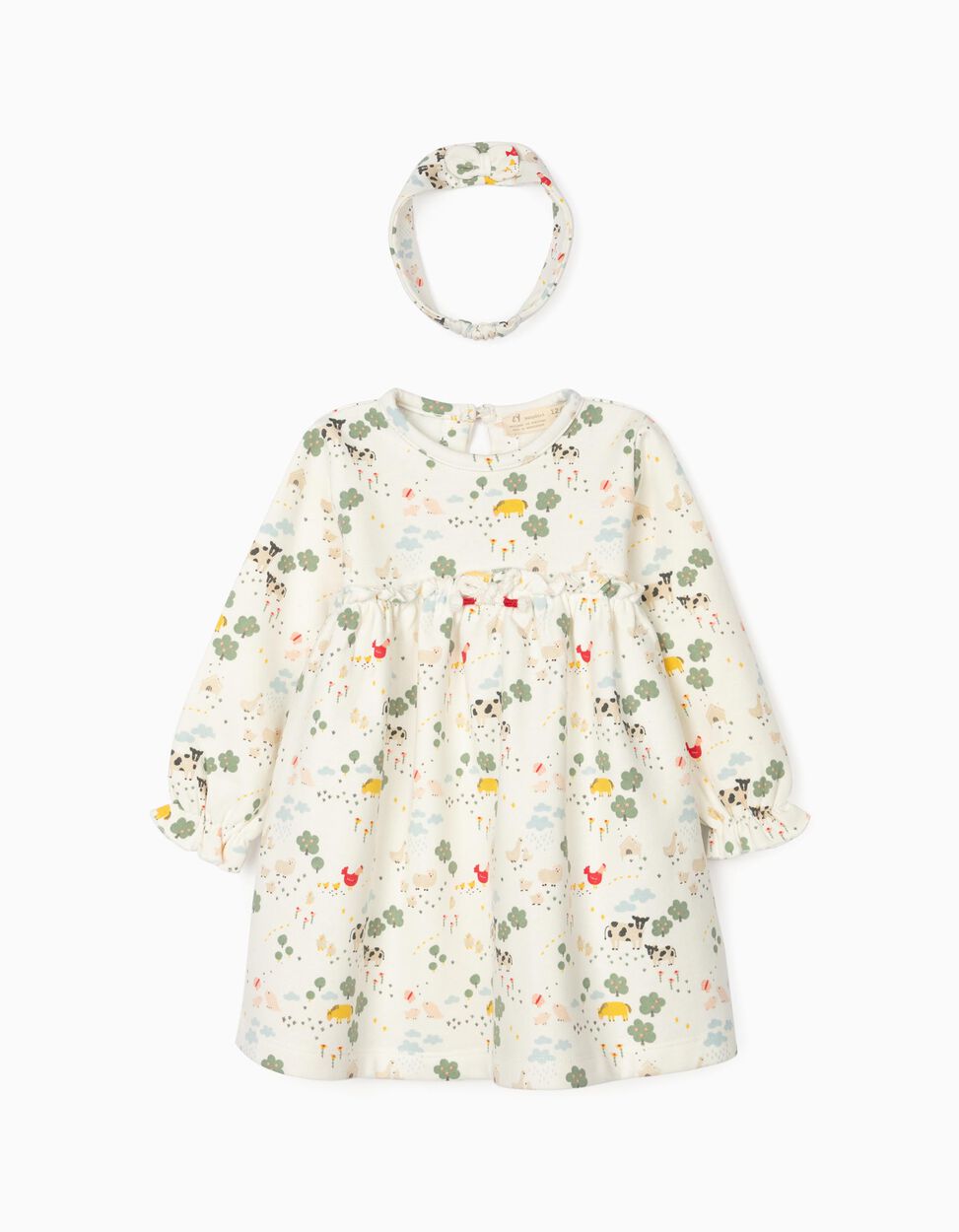 Zippy - DRESS + HEADBAND FOR BABY GIRLS, BEIGE 5