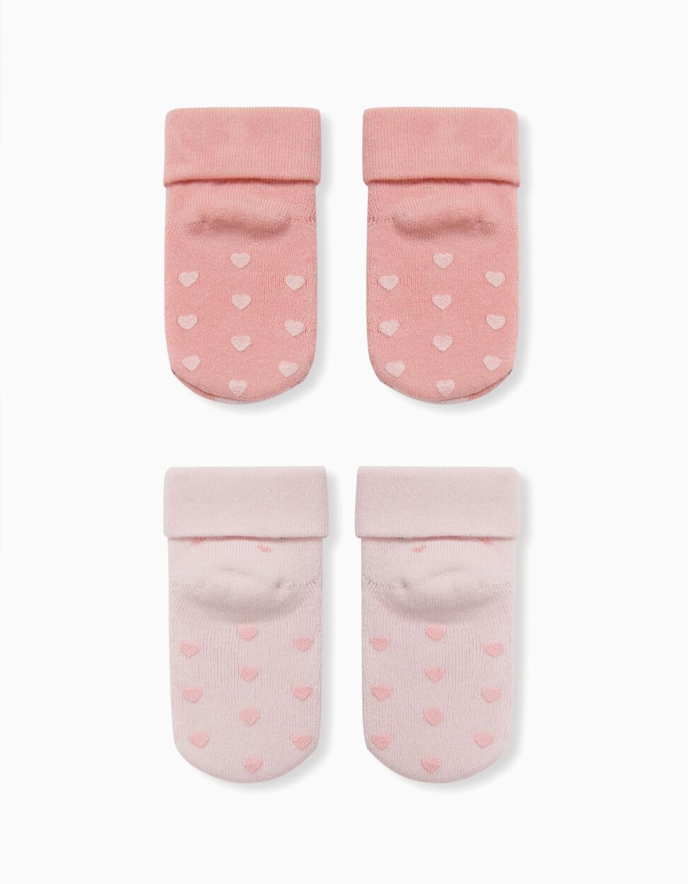 ZIPPY - 2 PAIRS OF NON-SLIP SOCKS FOR BABY GIRLS, 'DANCE', PINK 2
