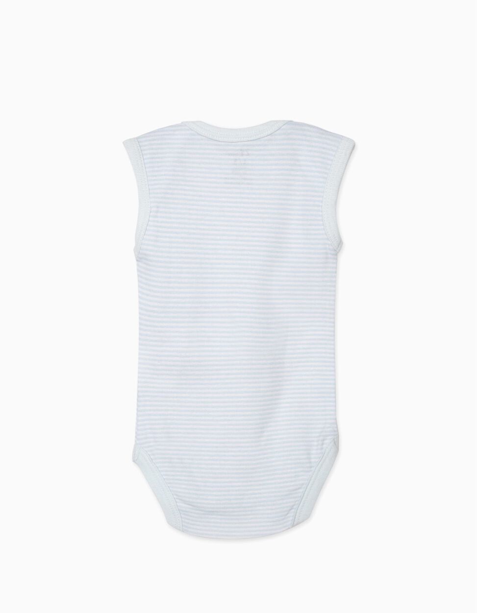 Zippy - 5-PACK SLEEVELESS BODYSUITS FOR BABY BOYS 'FISH', WHITE AND BLUE 3