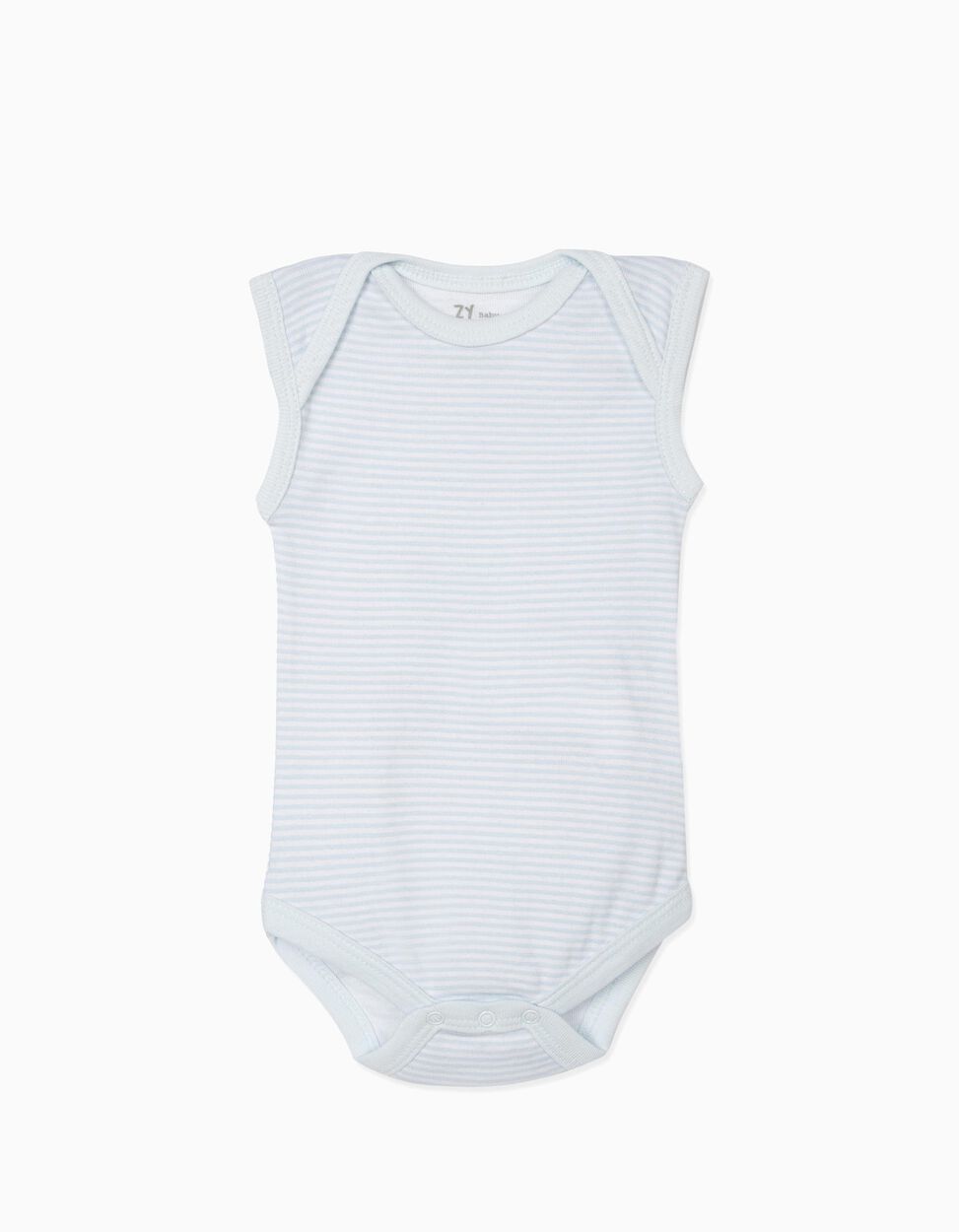 Zippy - 5-PACK SLEEVELESS BODYSUITS FOR BABY BOYS 'FISH', WHITE AND BLUE 4