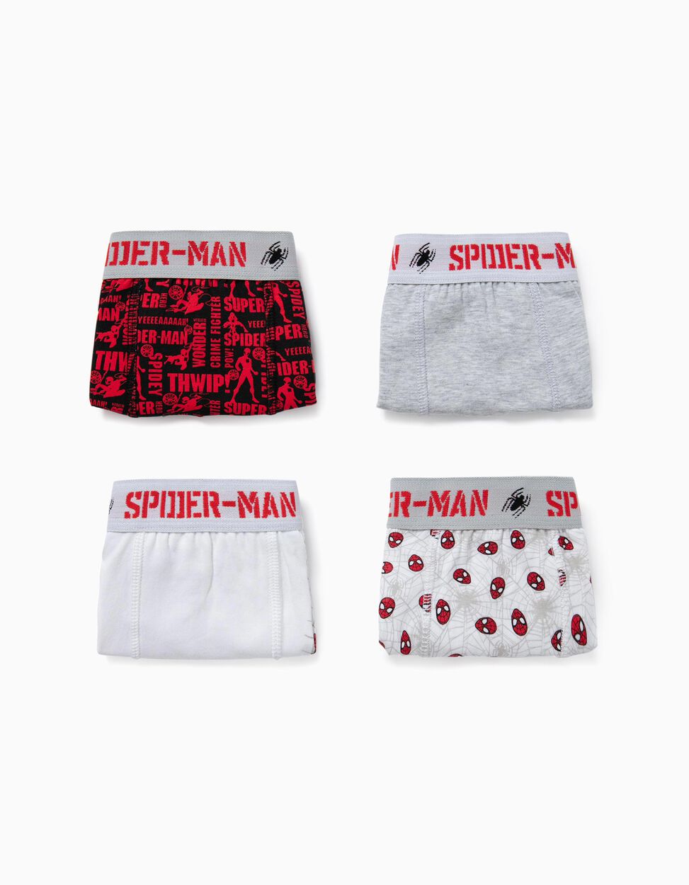 Zippy - 4 BOXER SHORTS FOR BOYS 'SPIDER-MAN', MULTICOLOURED