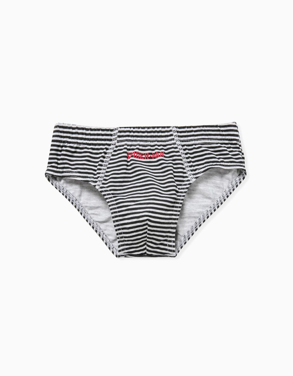 Zippy - 5 BRIEFS FOR BOYS, 'SPIDER-MAN', GREY/RED/WHITE 3