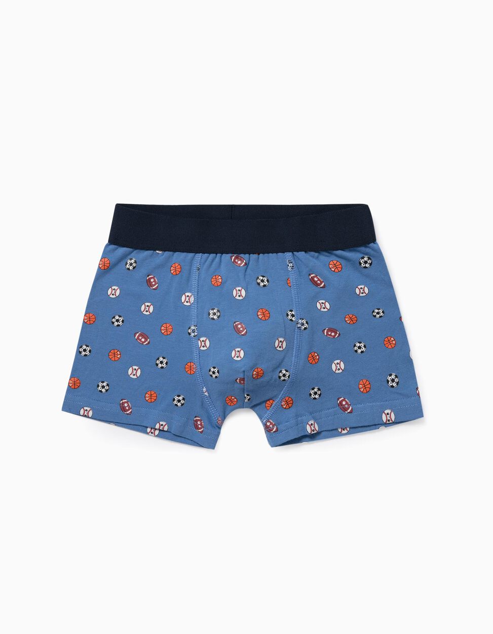Zippy - 4 BOXER SHORTS FOR BOYS, 'SPORTS', GREY/ORANGE/BLUE 3