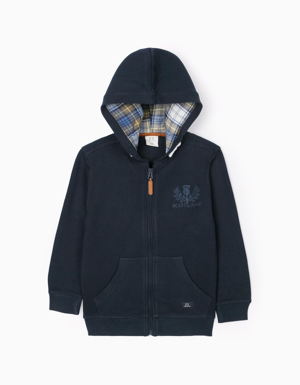 Zippy - HOODED CARDIGAN FOR BOYS 'SCOTLAND', DARK BLUE