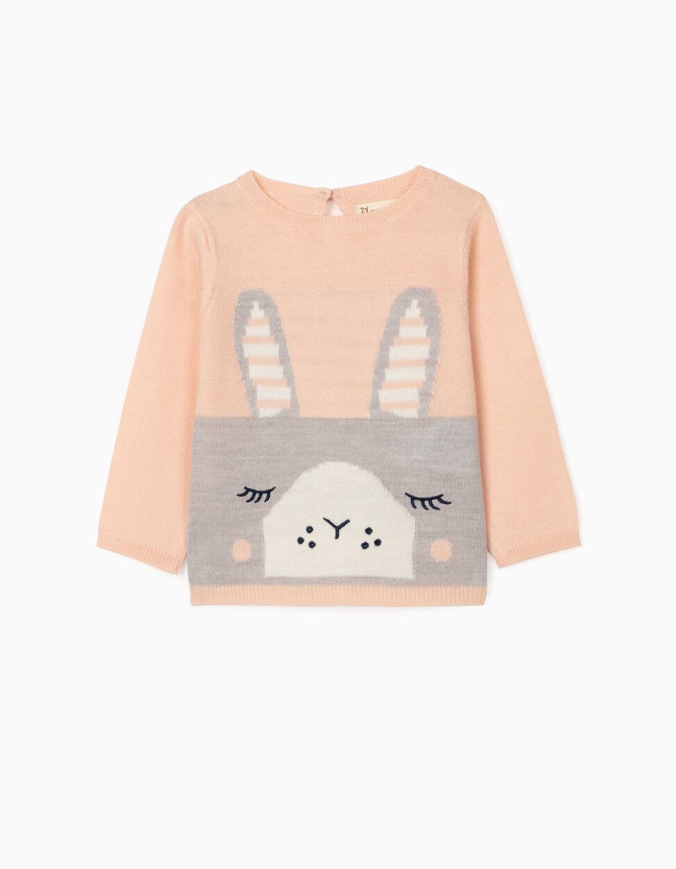 Zippy - JUMPER FOR NEWBORN BABY GIRLS 'CUTE BUNNY', PINK