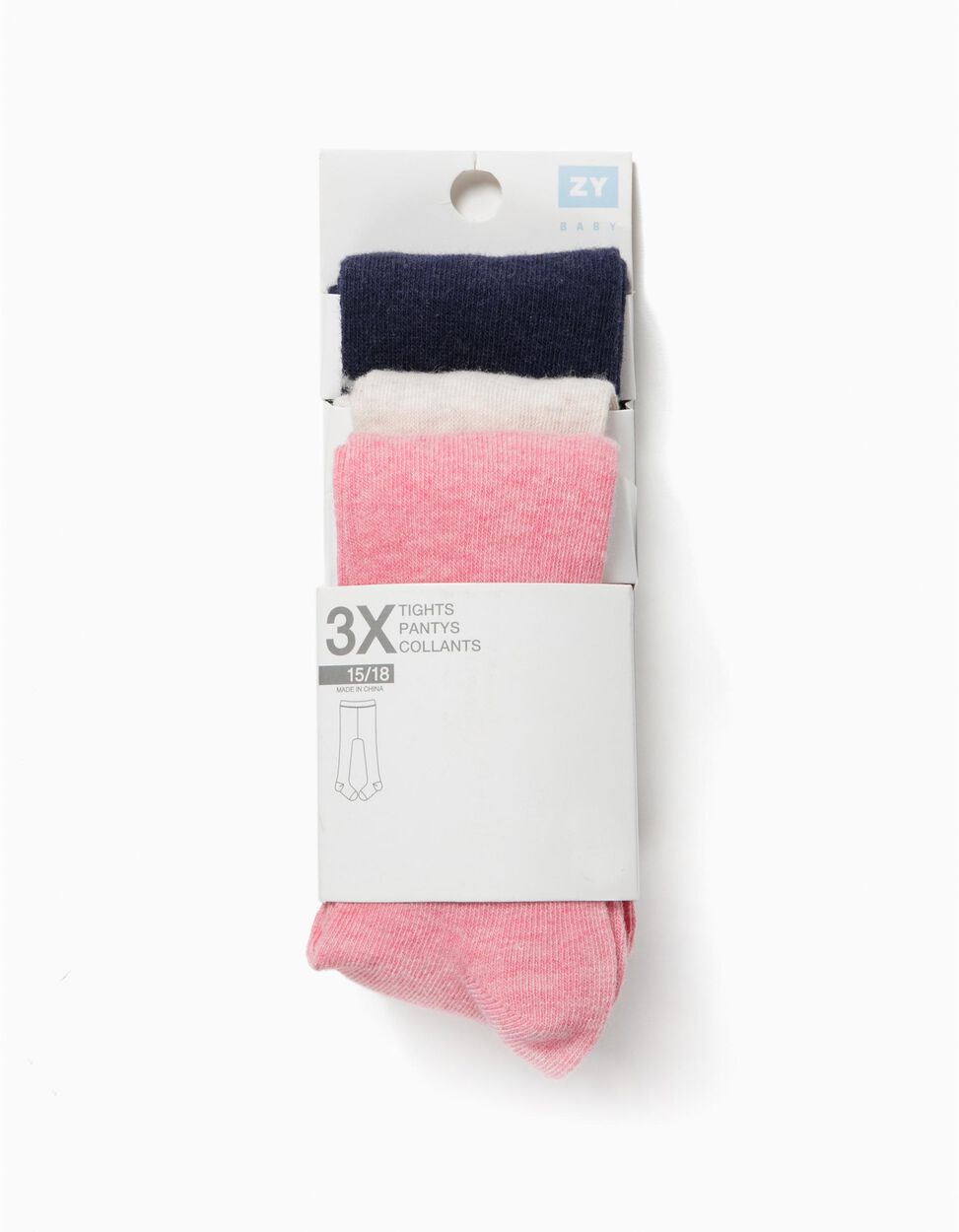 Zippy - 3-PACK KNIT TIGHTS FOR NEWBORN, MULTICOLOUR 3