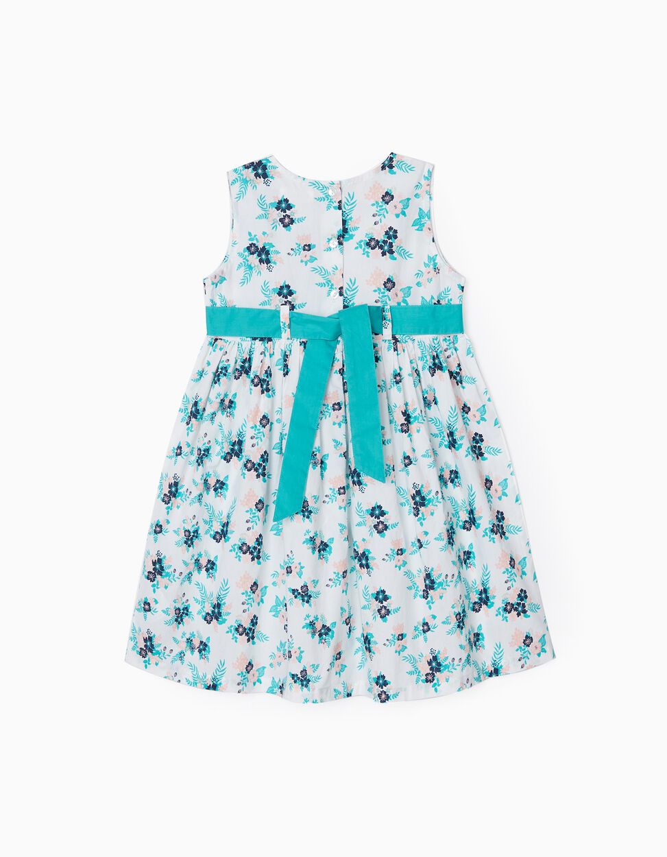 ZIPPY - ROBE FILLE 'FLOWERS', BLANC/VERT D'EAU 2