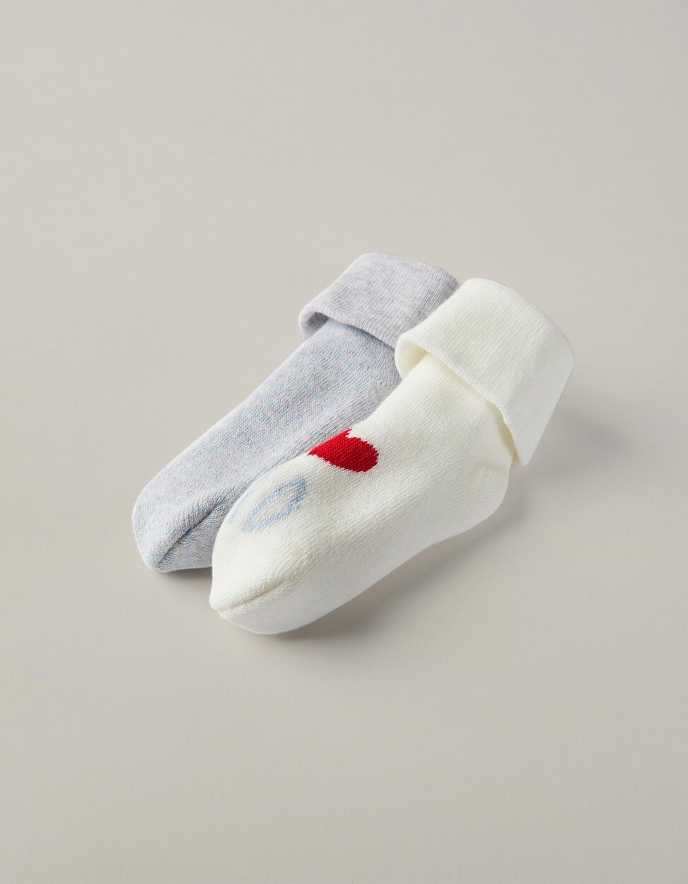 ZIPPY - 2 paires de chaussettes pour les bébés 'I Love Dad', blanc / gris 2