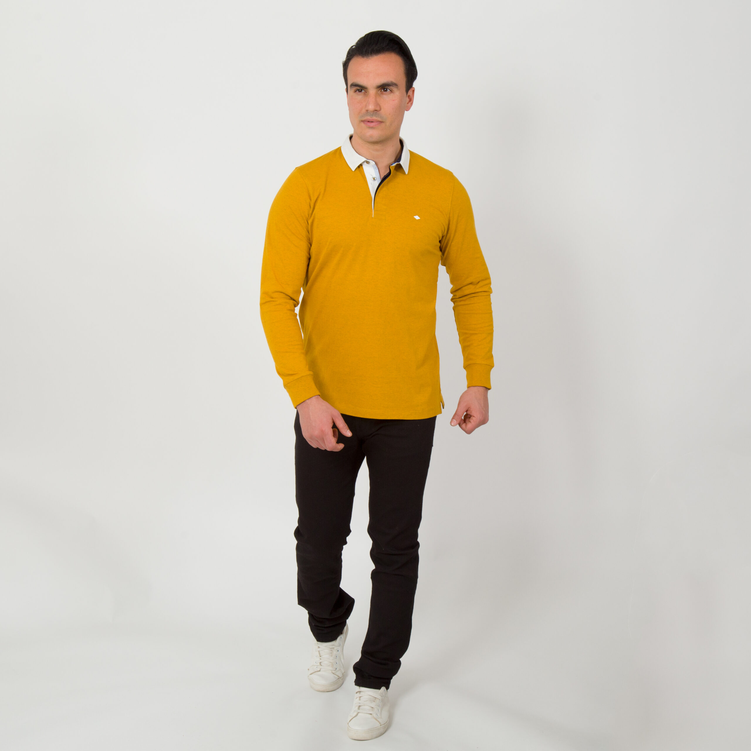 Lee Cooper - Polo Homme Regular  - Couleur moutarde
