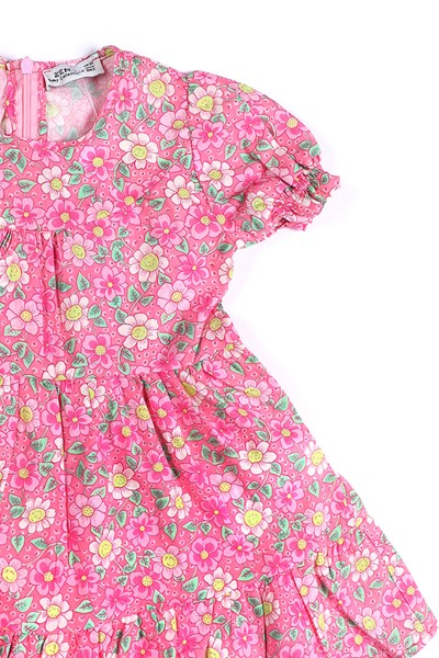 Zen Enfant - Robe&nbsp; bébé fille volantée avec  motifs imprimés - Rose - ROSE 2