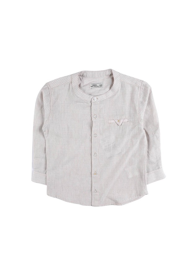 ZEN Enfant - Chemise à manches longues réglables par bouton - beige