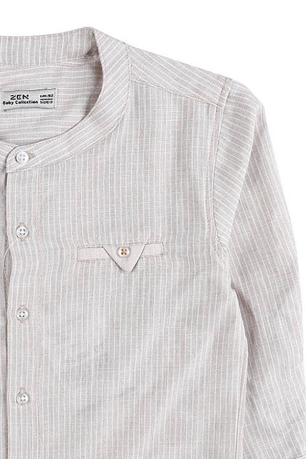 ZEN Enfant - Chemise à manches longues réglables par bouton - beige 2