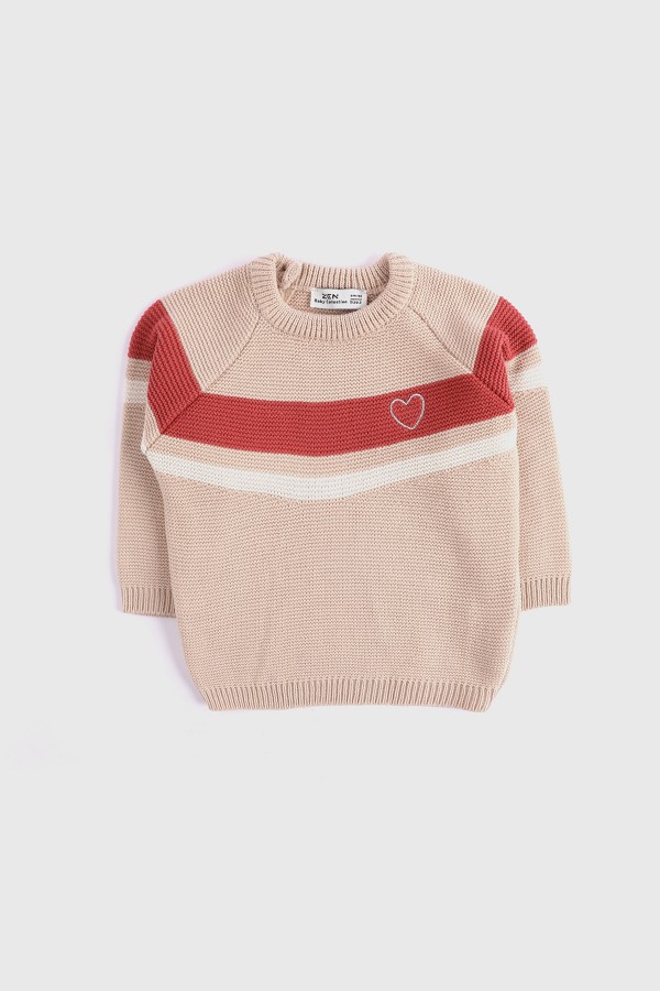 ZEN Enfant - PULL OVER Bébé girl en beige - 35ZNPBF04029