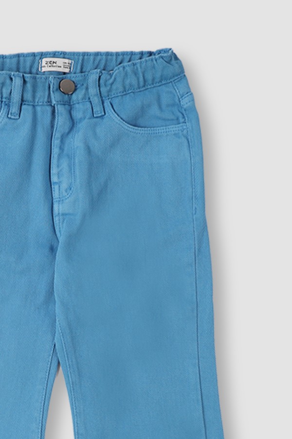 ZEN Enfant - PANTALON Fille bleu - 35ZFPNF01008