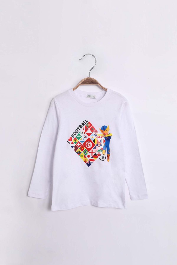 ZEN Enfant - Pull imprimée - 44 BLANC