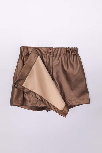 ZEN Enfant - Jupe short en simili cuir&nbsp; - BRONZE 2