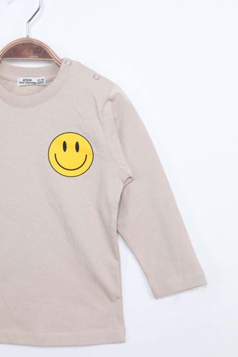 ZEN Enfant - T-Shirt Manches Longues Coupe Droite - BEIGE 2