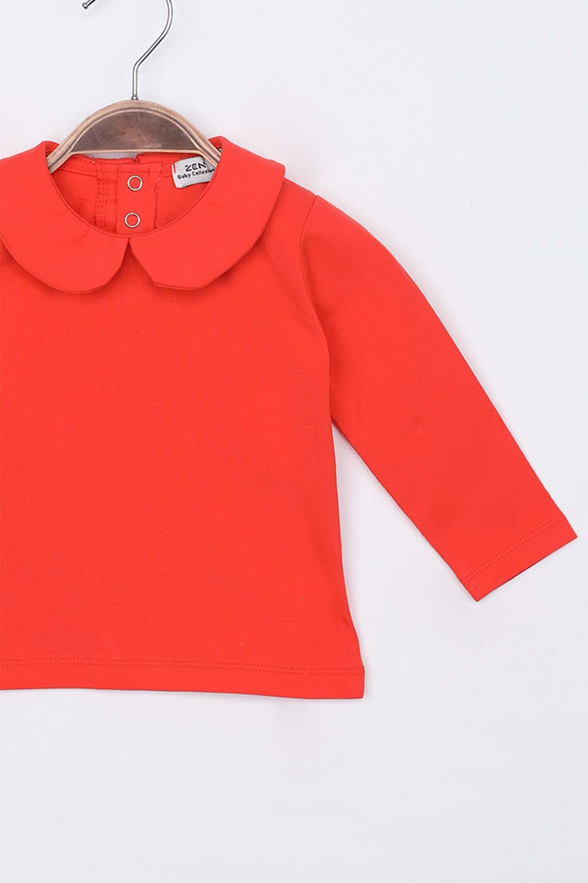 ZEN Enfant - Pull En coton Fin Col Claudine&nbsp;  - ROUGE 2