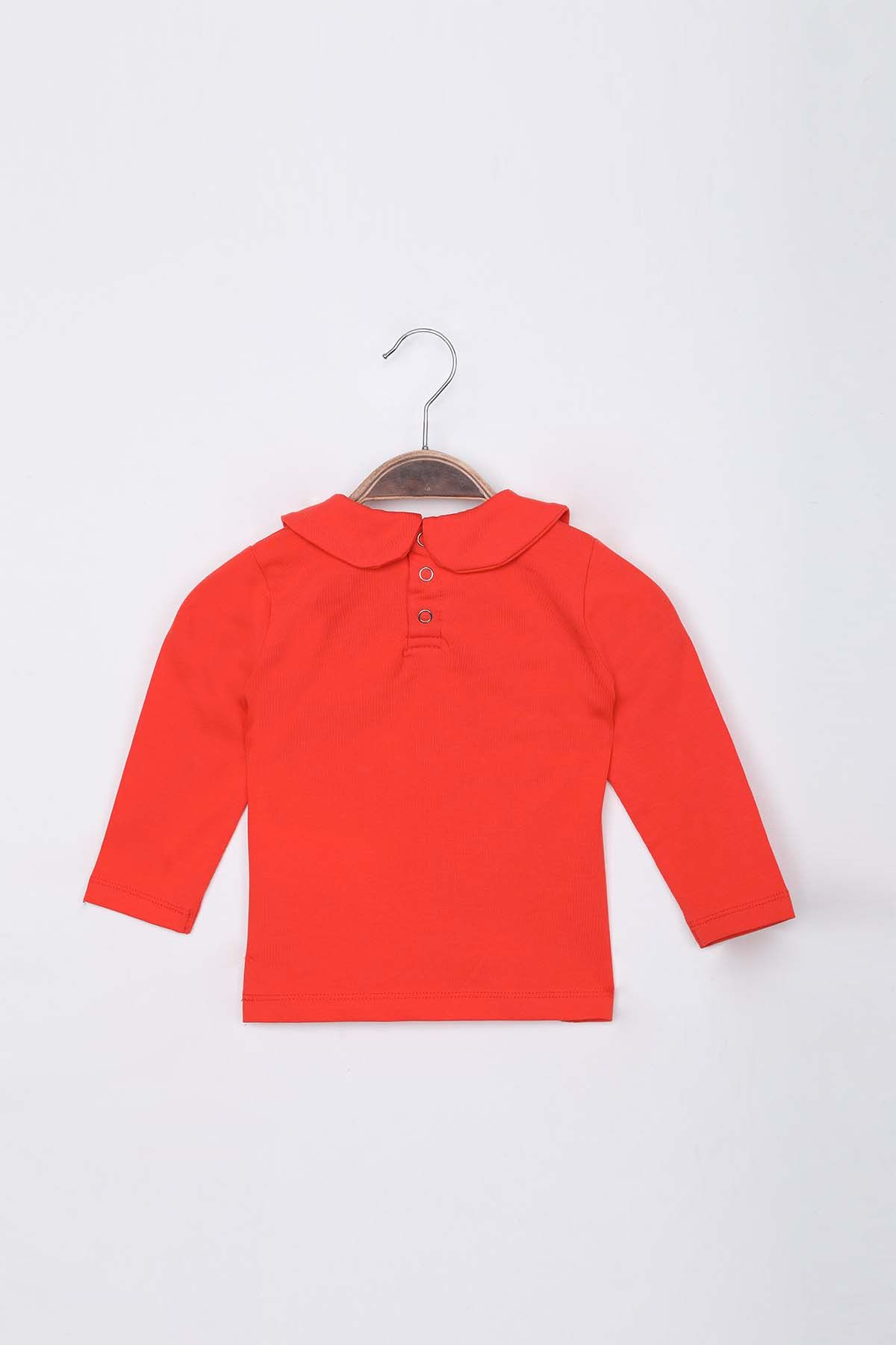 ZEN Enfant - Pull En coton Fin Col Claudine&nbsp;  - ROUGE 3