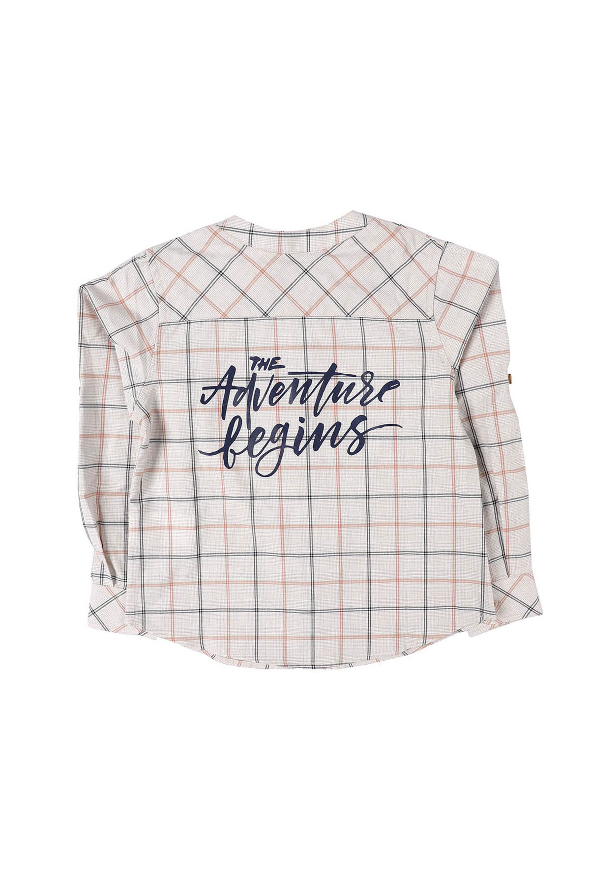 ZEN Enfant - CHEMISE À CARREAUX Col à revers Manches longues - BEIGE 3