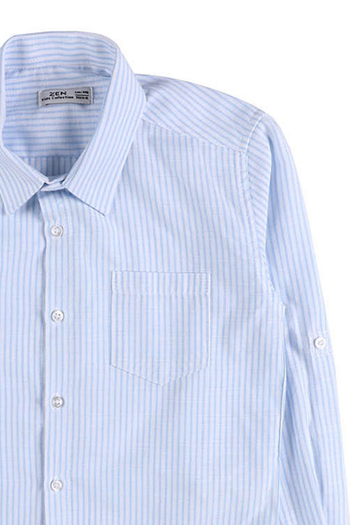 ZEN Enfant - Chemise avec Col à revers - bleu ciel 2