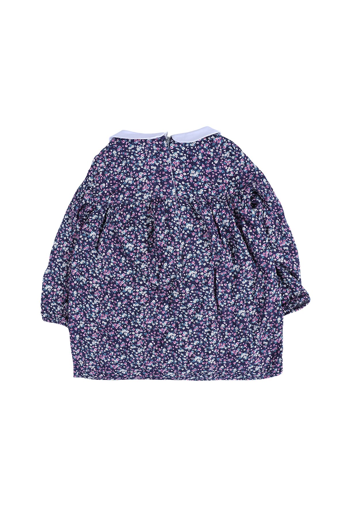 ZEN Enfant - Robe manches longues&nbsp; enfant fille à col&nbsp; claudine&nbsp; - ROSE 3