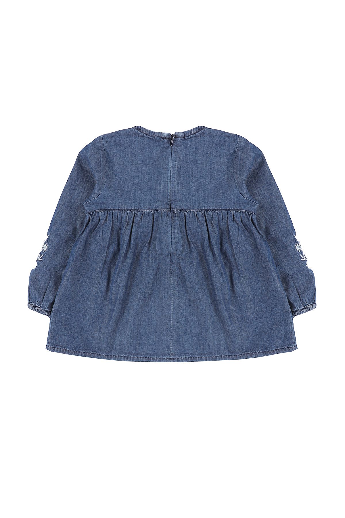ZEN Enfant - Blouse bébé fillette à col rond et manches longues - Jeans/stone wash 3