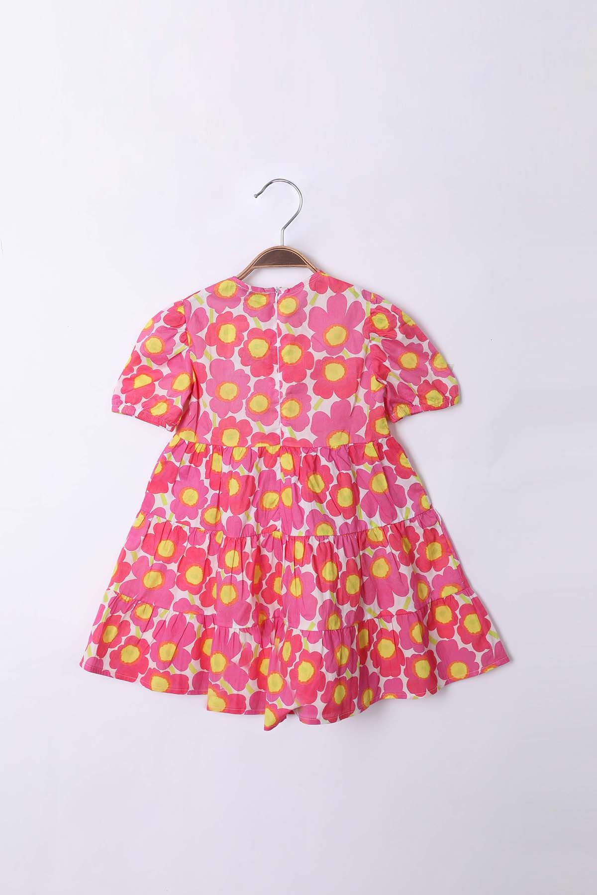 Zen Enfant - ROBE IMPRIMÉE FLEURS À VOLANTS - Rose 5