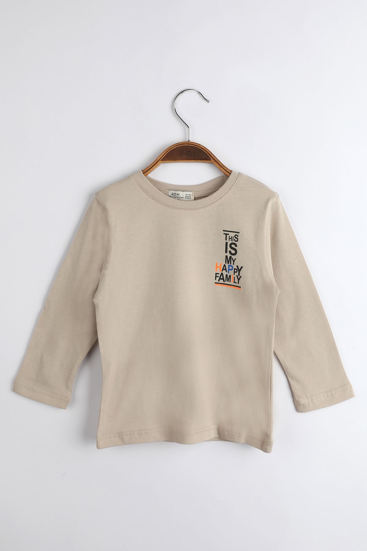 ZEN Enfant - Pull À Inscription - Beige